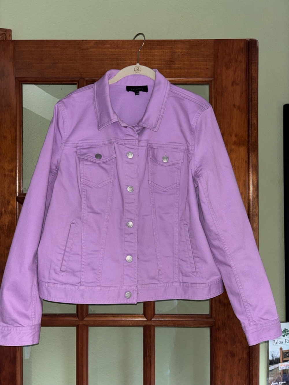 TALBOTS LAVENDER Jean Jacket + Free one in RED size Large